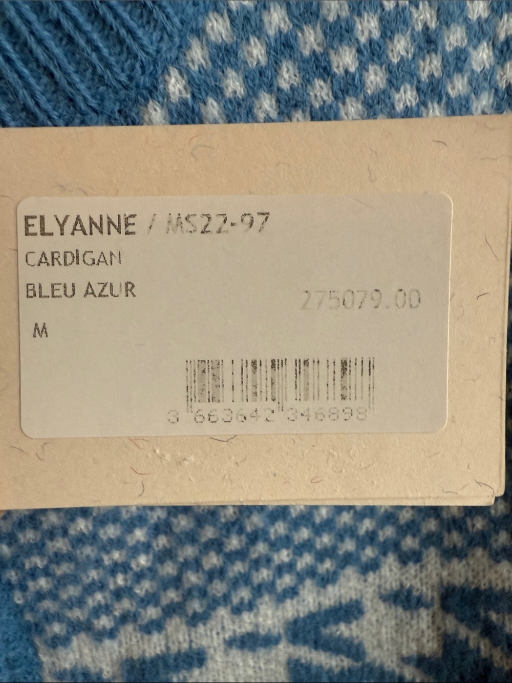 FRNCH Paris Elyanne Cardigan in Blue Azur - Picture 3 of 8